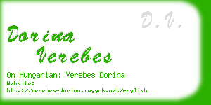 dorina verebes business card